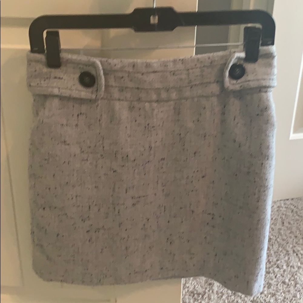 Gray wool mini skirt